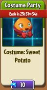 Sweet Potato's costume in the store