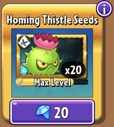 Homing Thistle's seeds in the store (Gold, 9.7.1)