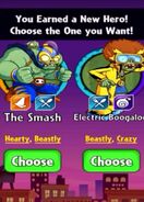 Having to choose between Electric Boogaloo and The Smash for a new hero