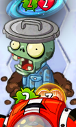 Gigantic Trash Can Zombie Shielded without his trash can due to a glitch