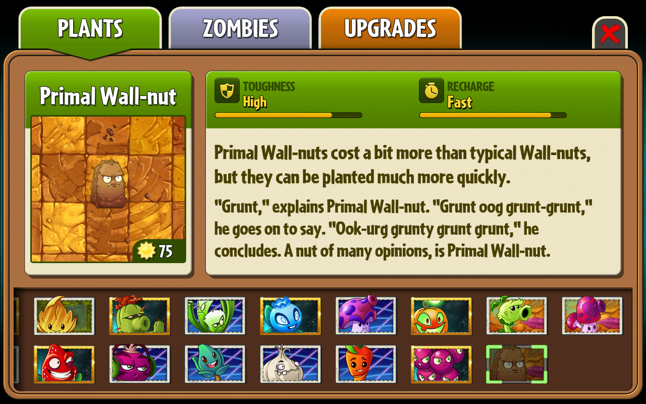 Primal Wall-nut/Gallery | Plants vs. Zombies Wiki | Fandom.