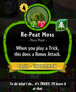 Re-Peat Moss' statistics