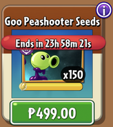 Goo Peashooter's seeds in the store (Adventure, 10.5.2)