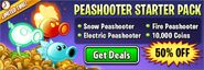 Snow Pea in an advertisement of Peashooter Starter Pack