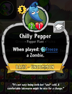 Chilly Pepper's statistics