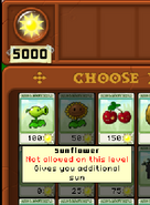 Sunflower cannot be used on this level