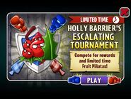 Holly Barrier in an advertisement of Holly Barrier's Escalating Tournament in Arena