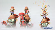 Concept model renders of the Monkey Bangers customization (Plants vs. Zombies: Battle for Neighborville)