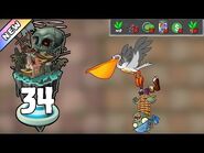 Plants vs Zombies 2 - Pirate Seas Day 34 -Plants Lvl 1 & No Premium-