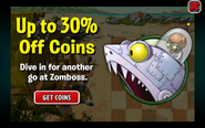 Zombot Sharktronic Sub in an advertisement for coins