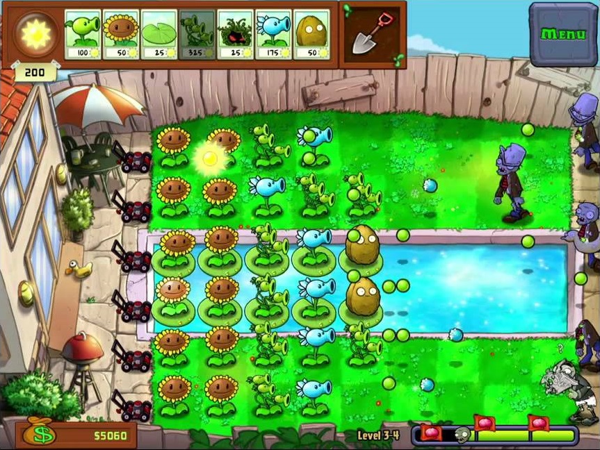 plants vs zombies adventures level complete