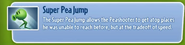 Super Pea Jump's stickerbook description in Garden Warfare