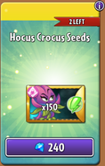 Hocus Crocus' seeds in the store (Promoted)