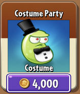 Laser Bean's costume in the store