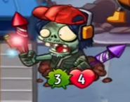 Fireworks Zombie about to use its ability