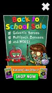 Zombology Teacher on the advertisement for the Back To School Sale