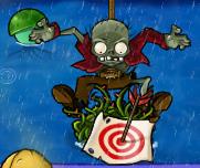 A Bungee Zombie stealing a Tangle Kelp