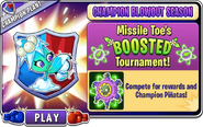 Missile Toe in an advertisement for Missile Toe's BOOSTED Tournament in Arena (Champion Blowout Season 2022 2)