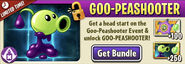 Goo-Peashooter in an advertisement to purchase Goo-Peashooter in the main menu