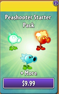 Electric Peashooter in the Peashooter Starter Pack in the new shop