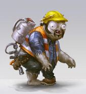 Concept art of the Engineer (Plants vs. Zombies: Garden Warfare)