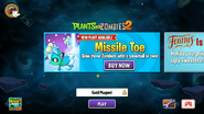 An advertisement featuring Missile Toe in the title screen