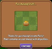 Purchasing Hot Potato's costume