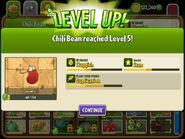 Chili Bean being upgraded to Level 5