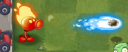 A plasma pea shot by Fire Peashooter (level 5-6)