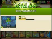 Blover being upgraded to Level 4