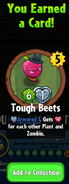 The player earning Tough Beets after completing Wall-Knight's 8th Hero Quest