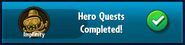 The player has completed Impfinity's Hero Quests