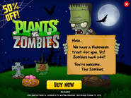 Halloween Advertisement for the game