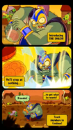 The comic strip that appears when the player receives The Smash