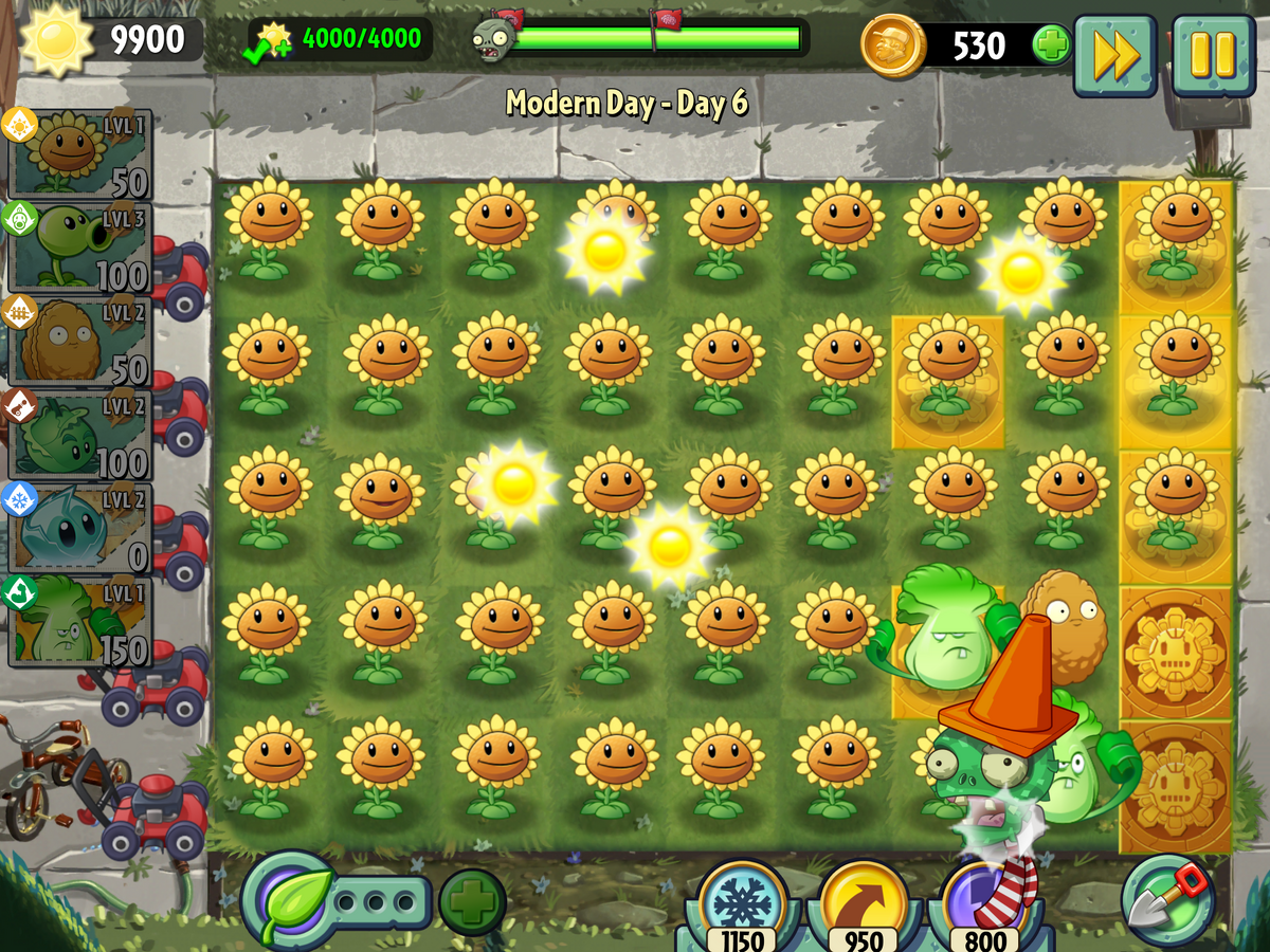 Mobile - Plants vs. Zombies 2 - Sunflower - The Spriters Resource