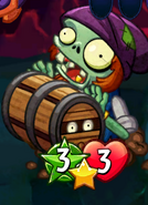 Barrel Roller Zombie with a star icon on his strength