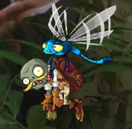 A Bug Zombie carrying an Adventurer Zombie, as seen in the Lost City Part 1 developer diary