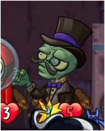 A gray Gentleman Zombie (glitch)