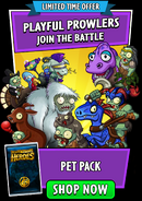Zombie Yeti in an advertisement for the Pet Pack (note: PvZ1 design is used)