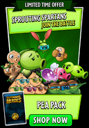 Black-Eyed Pea in an advertisement for the Pea Pack