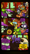 The second comic scene of Nightcap in the zombie mission When Fungi Attack!