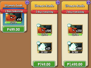Ultomato's seeds and bundles in the store (10.2.1, After)