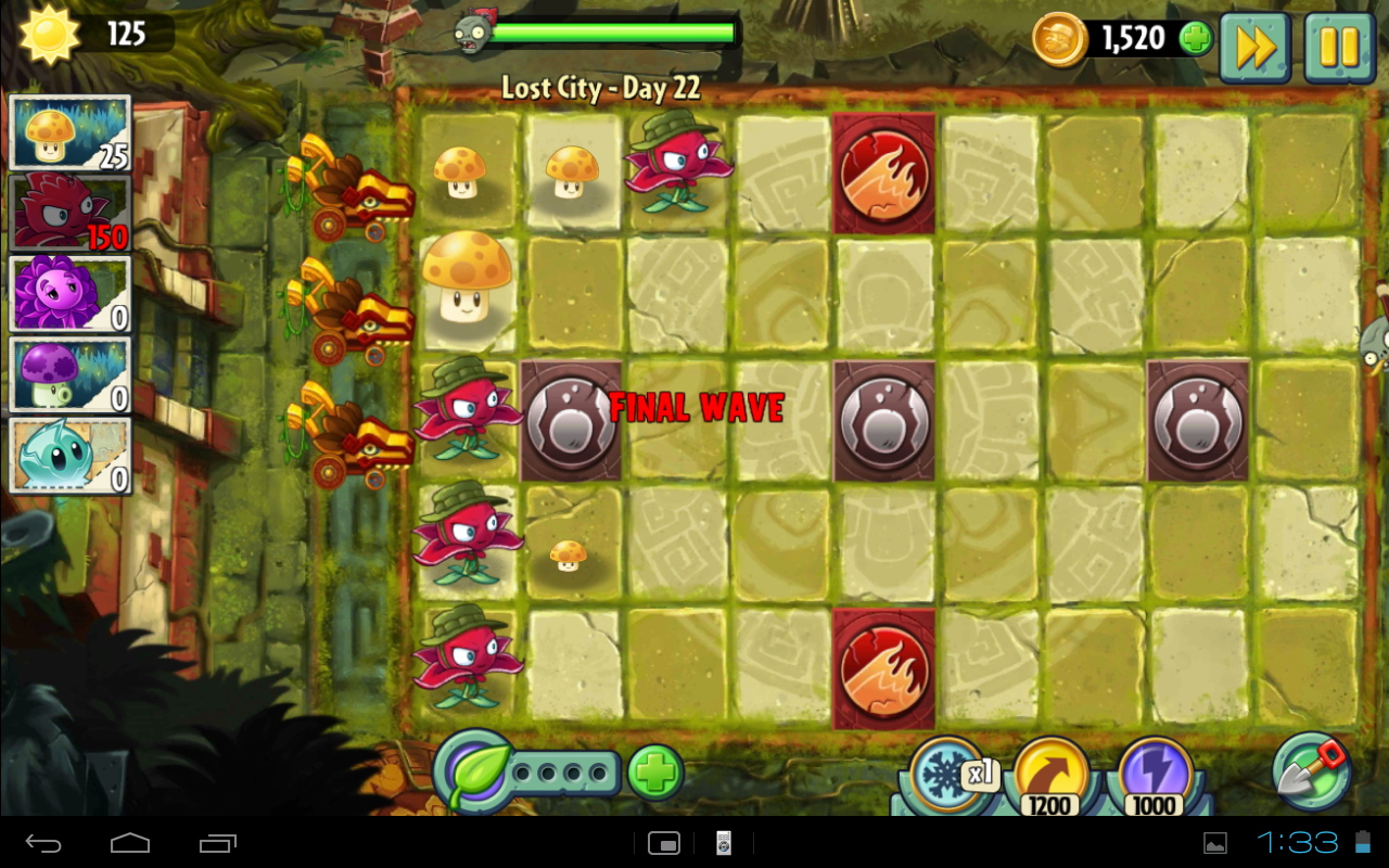 plants vs zombies 2 lost city day 12