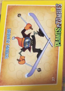 Skiing Zombie on a Stop Zombie Mouth! trading card