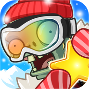 Skier Zombie in the app icon for Plants vs. Zombies: All Stars from 1.0.40 to 1.0.45