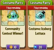 Iceberg Lettuce's costumes in the store