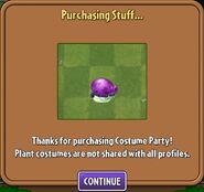 Purchasing Fume-shroom's costume