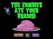 A Wizard Zombie ate the player's brains