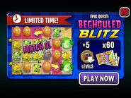 Wall-nut in an advertisement of Beghouled Blitz Epic Quest