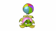 Third idle animation of Boom Balloon Flower while holding balloon mine